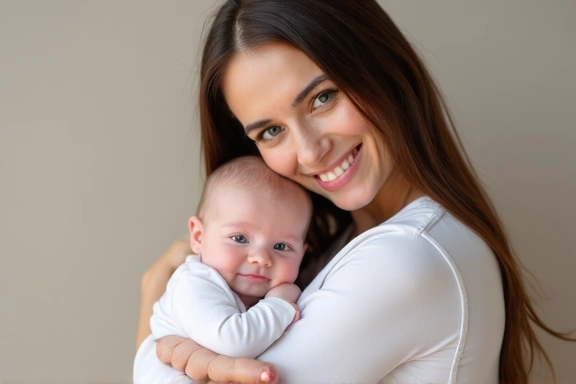 Foto di Sara con il suo bambino, felice e in forma